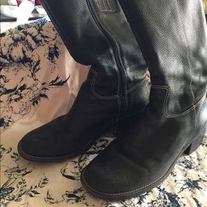 Leather boots